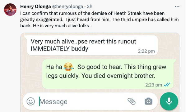 Zimbabwean cricketer Heath Streak's passing circulated on X, Henry Olonga